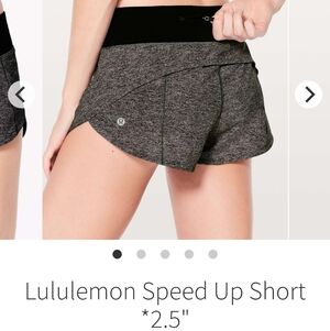 Lululemon Speed Up Short 2.5" Size 6 Athletic Running Shorts